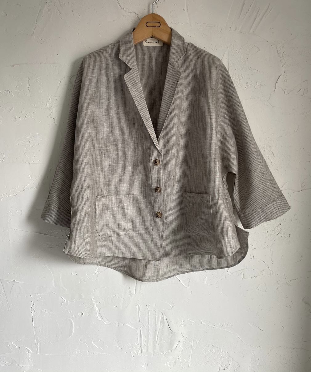 Classic st linen jacket (karki)